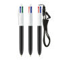 BIC® 4 Colours® ECO + lanyard BIC® 4 Colours® ECO + lanyard Wit/zwart ECO