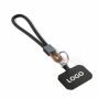 Sleutelhanger & telefoonhouder met koord met leren uiteinde Sleutelhanger & telefoonhouder met koord met leren uiteinde