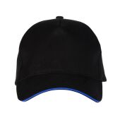 5 PANEL CAP, BLACK/ROYAL, One size, BLACK&MATCH