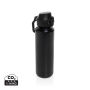 Via RCS Re-steel lockable sport bottle 600ML, zwart