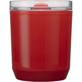 Hudson 180 ml dubbelwandige beker van gerecycled plastic - Rood