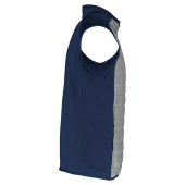 BODYWARMER IN TWEE STOFFEN Marl Grey / Sporty Navy 3XL