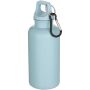 Oregon 400 ml solid colour RCS recycled plastic water bottle with carabiner - Cloud Blue Oregon 400 ml solid colour RCS recycled plastic water bottle with carabiner - Cloud Blue
