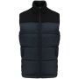 Tweekleurige gewatteerde bodywarmer uniseks navy / black XXL