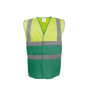 Tweekleurig veiligheidshesje Hi Vis Yellow / Paramedic Green M