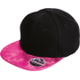 Bronx glitter snapbackpet met platte klep Black / Pink One Size