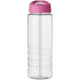 H2O Active® Treble 750 ml sportfles met tuitdeksel - Transparant/Roze