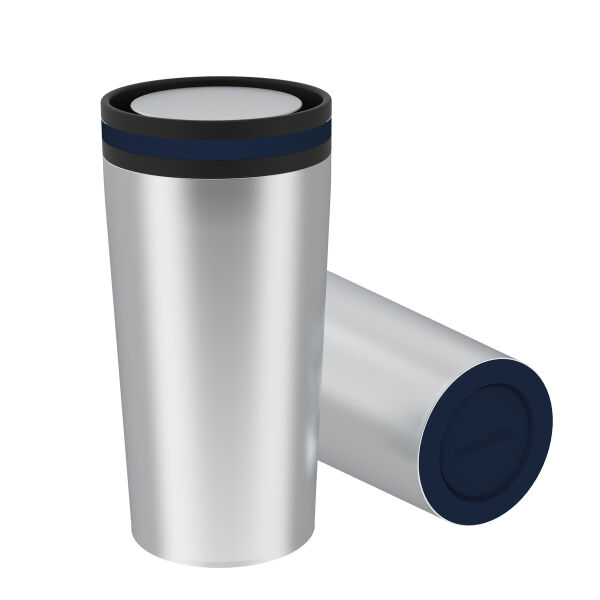 Thermobeker RETUMBLER-myDRINQEO - zilver, navy Thermobeker RETUMBLER-myDRINQEO - zilver, navy