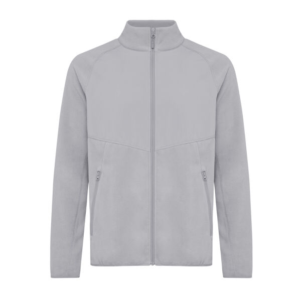 Iqoniq Talung gerecycled polyester fleece jas met rits, storm grey (XL)