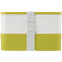 MIYO 700+700 ml dubbellaagse lunchbox - Lime/Wit/Wit