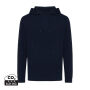 Iqoniq Rila lichtgewicht gerecycled katoen hoodie, donkerblauw (M)