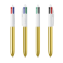 BIC® 4 Colours Shine balpen 4 Colours Shine BP LP Gold_UP white_RI white BIC® 4 Colours Shine balpen 4 Colours Shine BP LP Gold_UP white_RI white