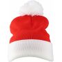 Acryl gebreide kerstmuts Eleni rood Acryl gebreide kerstmuts Eleni rood
