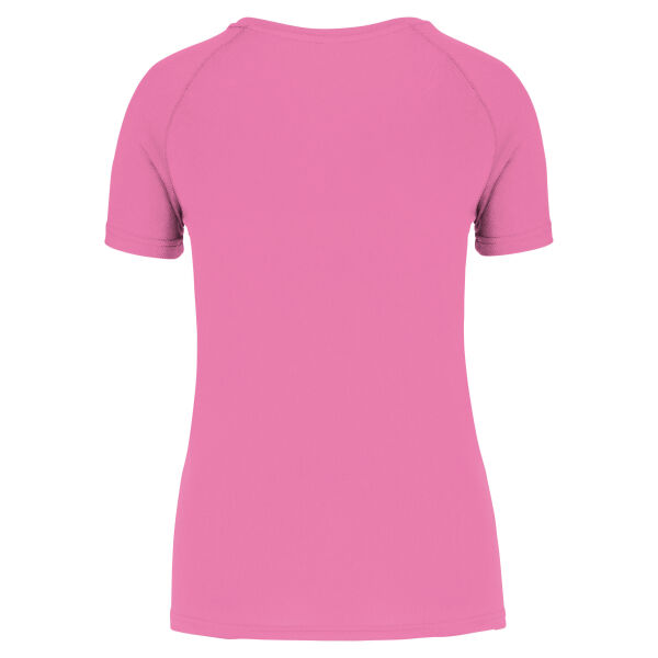 Gerecycled damessport-T-shirt met ronde hals Deep Pink M