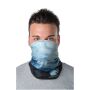 Zoya RPET sublimatie multi-scarf met zomen en fleecelaag - Navy