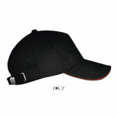 LONG BEACH - LONG BEACH VIJFPANELENPET - M - Zwart/Rood