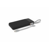 Ziara Powerbank met USB-C &amp; Lightning Kabel 10000mAh  - Zwart