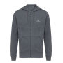 Iqoniq Abisko gerecycled katoen hoodie met rits, heather anthracite (XXS)