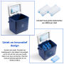 Brisby Koelbox - Frigobox - 13L - Blauw - Tot maximaal 40 uur isolatie - Incl. 2 dikke koelelementen van 450ml - Temperatuur veilige sluiting - Nieuw ontwerp met koelelement vergrendeld in deksel