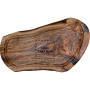 Plank met sapgeul ovaal olijfhout ca. 40x17 cm