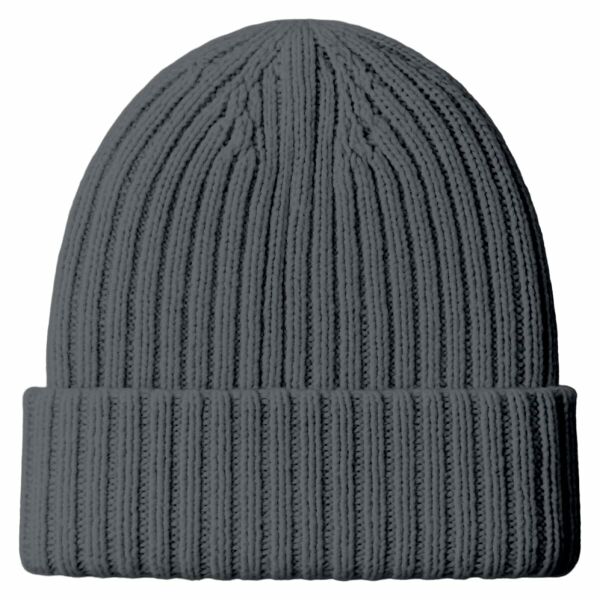 Gebreide muts, 15% Merino wol - Donkergrijs Gebreide muts, 15% Merino wol - Donkergrijs
