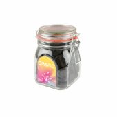 Weckpot 0,9 liter, gevuld met snoep, Transparant, Muntdrop