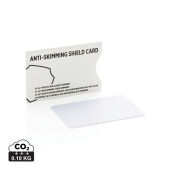 Anti-skimming beschermkaart met actieve stoorzender chip, wit