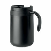 CAFETITO - Dubbelwandige mok koffiefilter - Zwart