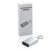 1.000 mAh sleutelhanger powerbank, zilver