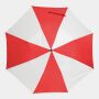 Opvouwbare, uit 2 secties bestaande manueel te openen paraplu REGULAR rood, wit