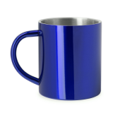KIWAN Metalen mok dubbelwandig , inhoud 290ml - donkerblauw