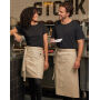 BRUSSELS - Short Bistro Apron with Pocket - White - One Size