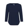 LADIES THREE QUARTER SLEEVE T-SHIRT, NAVY, XXL, NEUTRAL
