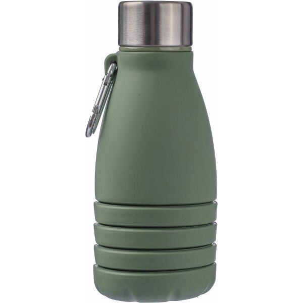 Siliconen opvouwbare drinkfles Erin 550 ml zwart Siliconen opvouwbare drinkfles Erin 550 ml zwart
