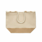 MAKENKE - Strandtas canvas/jute - Beige MAKENKE - Strandtas canvas/jute - Beige