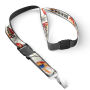 Afneembare polyester keycord met gesublimeerde satijnen overlay