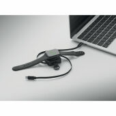 SKILFUL - Intrekbare 100W USB-C-kabel - Zwart
