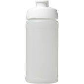 Baseline® Plus 500 ml sportfles met flipcapdeksel - Transparent/Wit