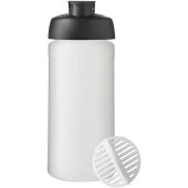 Baseline® Plus 500 ml sportfles met shaker bal - Zwart/Mat helder