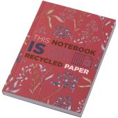 Novella Austen A6 gerecycled notitieboek met zachte cover, 100 vellen - Rood