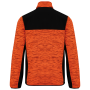 Gerecycled herenjasje in polytricot Fluorescent Orange Melange / Black L