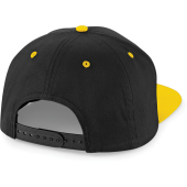Tweekleurige 5-panel snapbackpet Black / Yellow One Size
