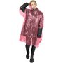 Ziva wegwerp regenponcho met opbergtasje - Rood Ziva wegwerp regenponcho met opbergtasje - Rood