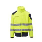 fluorescent yellow/navy blue