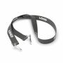 Polyester Pantone-gematchte zeefdruk keycord met 2 clips