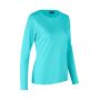 Interlock T-shirt | lange mouw | dames - Mint, S