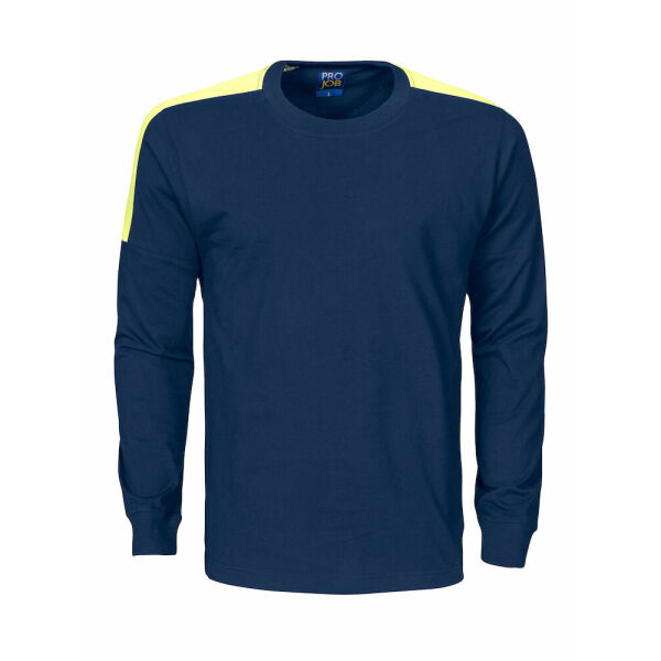 ProJob 2020 T-SHIRT LANGE MOUWEN MET FLUO INZETSTUKKEN