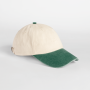 Compacte vintage cap met contrasterende klep Natural / Vintage Bottle Green One Size Compacte vintage cap met contrasterende klep Natural / Vintage Bottle Green One Size