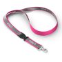 Afneembare polyester keycord met reflecterende overlay
