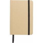 Gerecycled papieren notitieboek (A6) John zwart